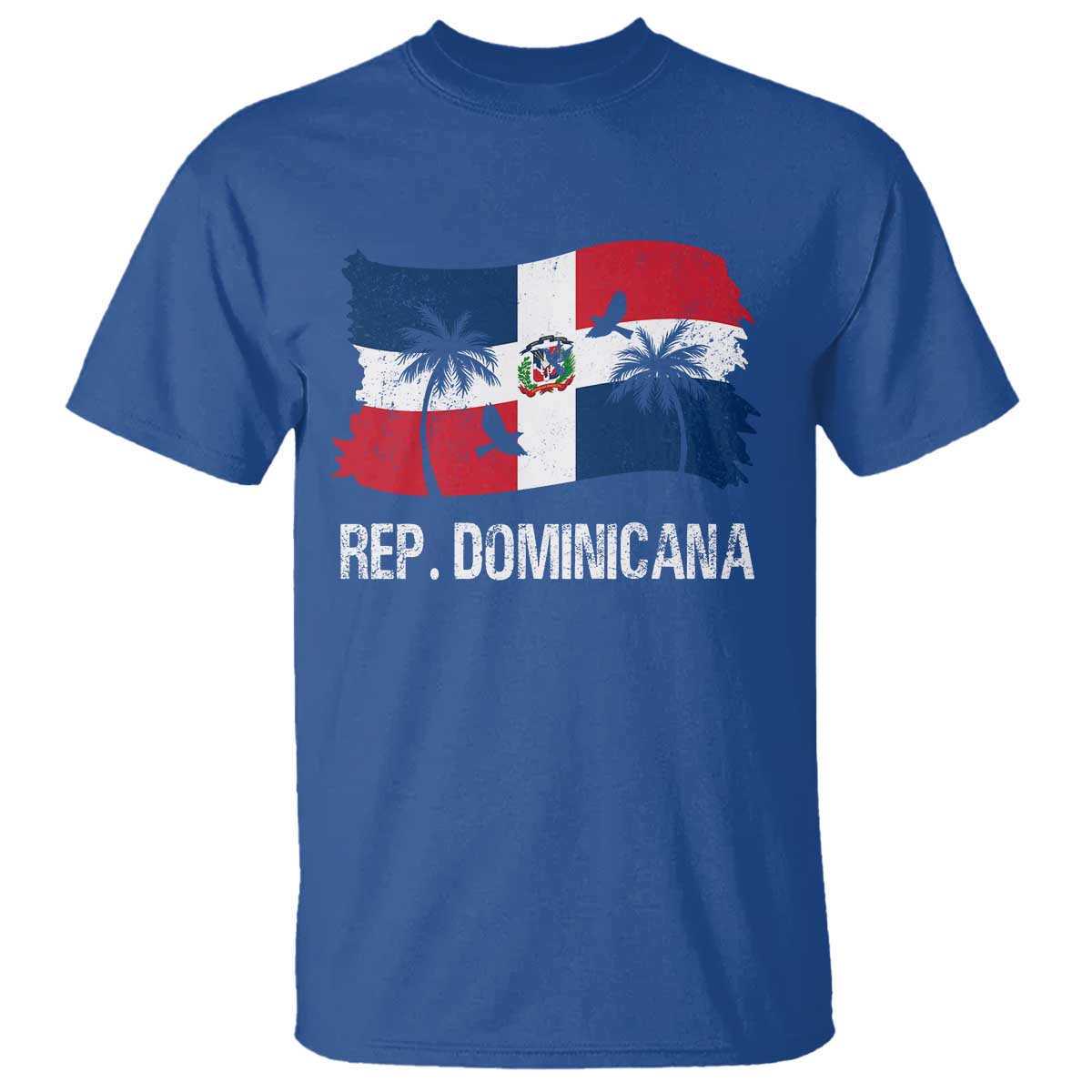Dominican Republic Flag T Shirt Island Pride Caribbean Heritage TS10 Royal Blue Print Your Wear