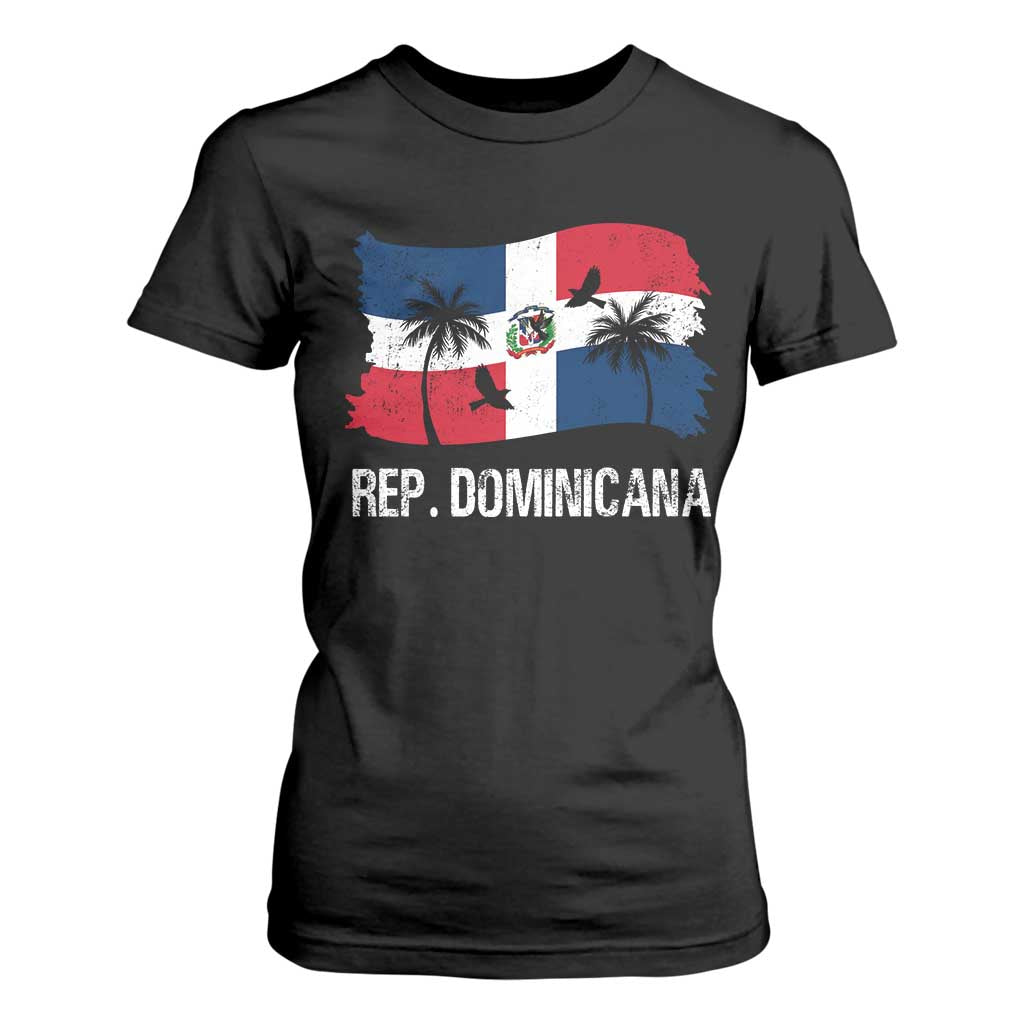 Dominican Republic Flag T Shirt For Women Island Pride Caribbean Heritage TS10 Black Print Your Wear