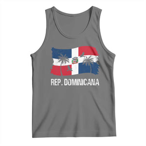 Dominican Republic Flag Tank Top Island Pride Caribbean Heritage TS10 Black Heather Print Your Wear