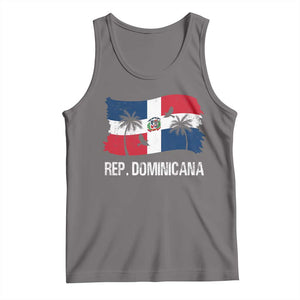Dominican Republic Flag Tank Top Island Pride Caribbean Heritage TS10 Deep Heather Print Your Wear