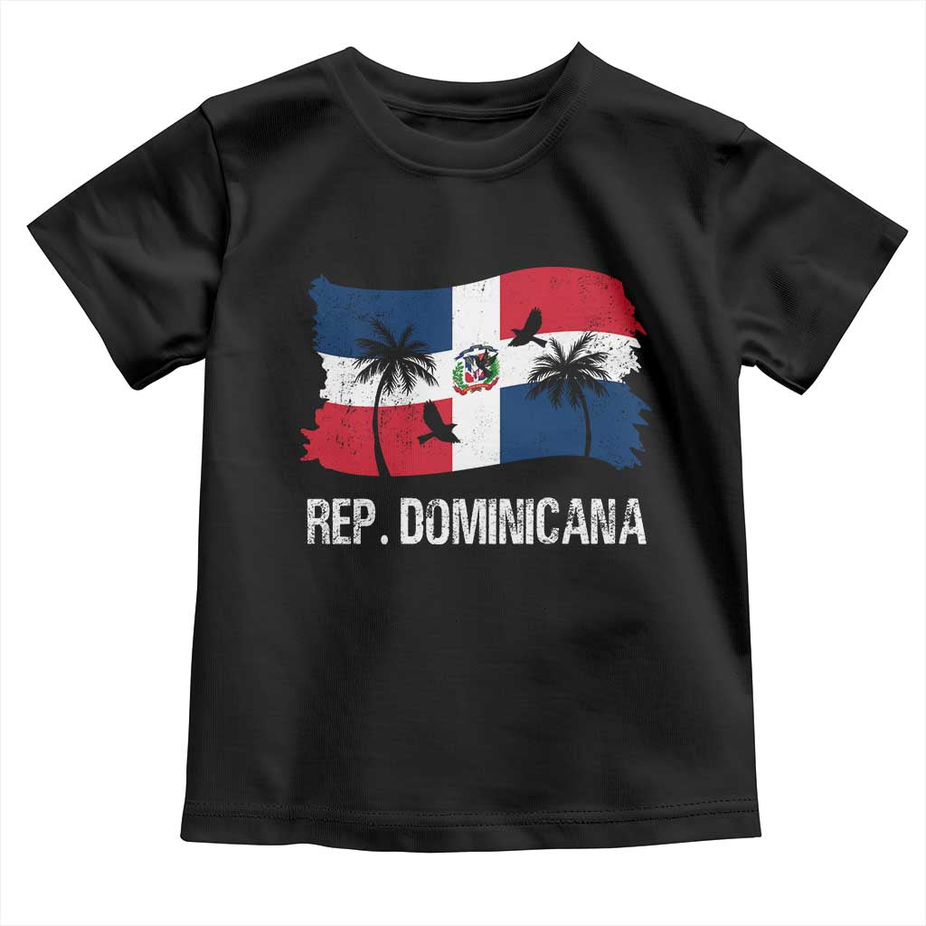 Dominican Republic Flag Toddler T Shirt Island Pride Caribbean Heritage TS10 Black Print Your Wear