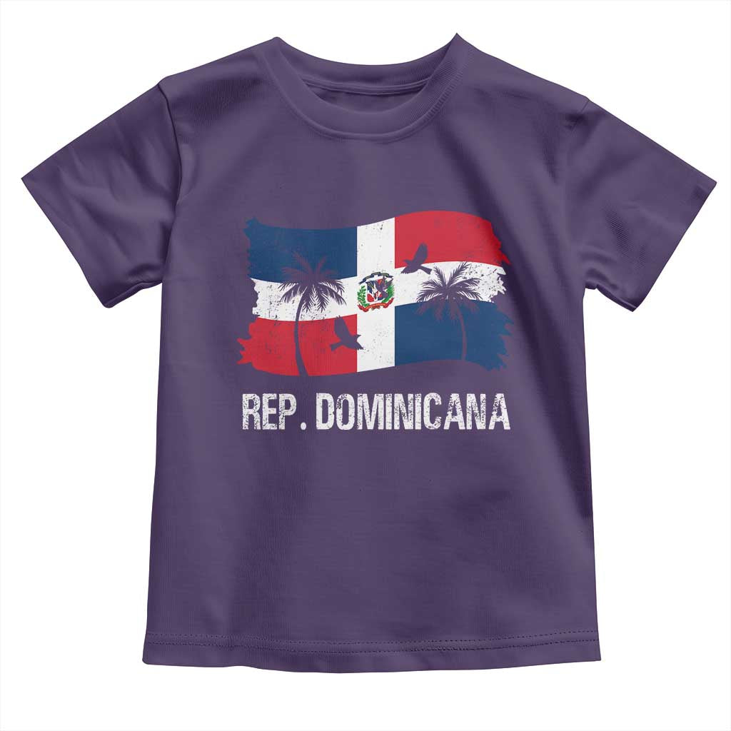 Dominican Republic Flag Toddler T Shirt Island Pride Caribbean Heritage TS10 Purple Print Your Wear
