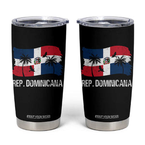 Dominican Republic Flag Tumbler Cup Island Pride Caribbean Heritage TS10 Black Print Your Wear