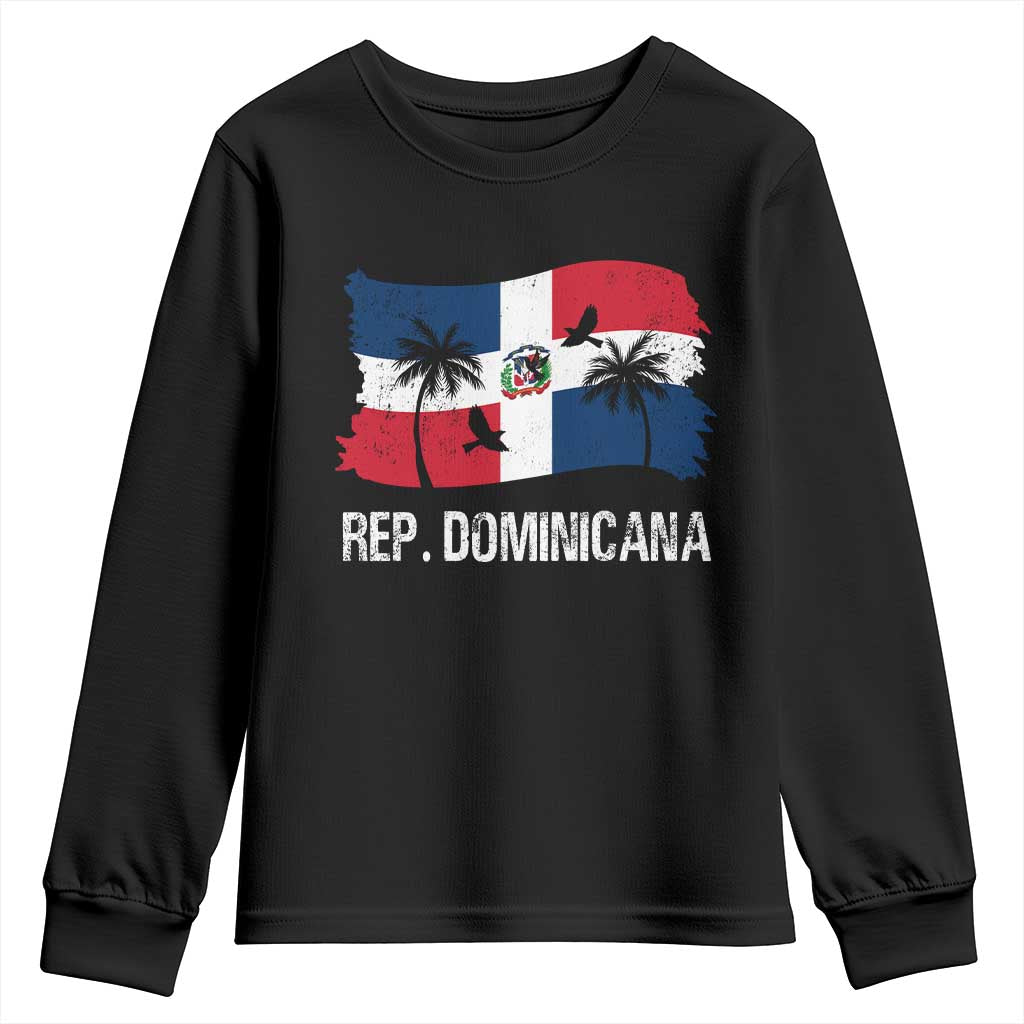 Dominican Republic Flag Youth Sweatshirt Island Pride Caribbean Heritage TS10 Black Print Your Wear