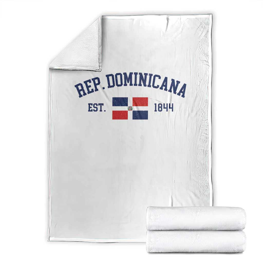 Dominican Republic Throw Blanket Vintage Distressed Varsity Rep Dominicana Flag TS10 White Print Your Wear