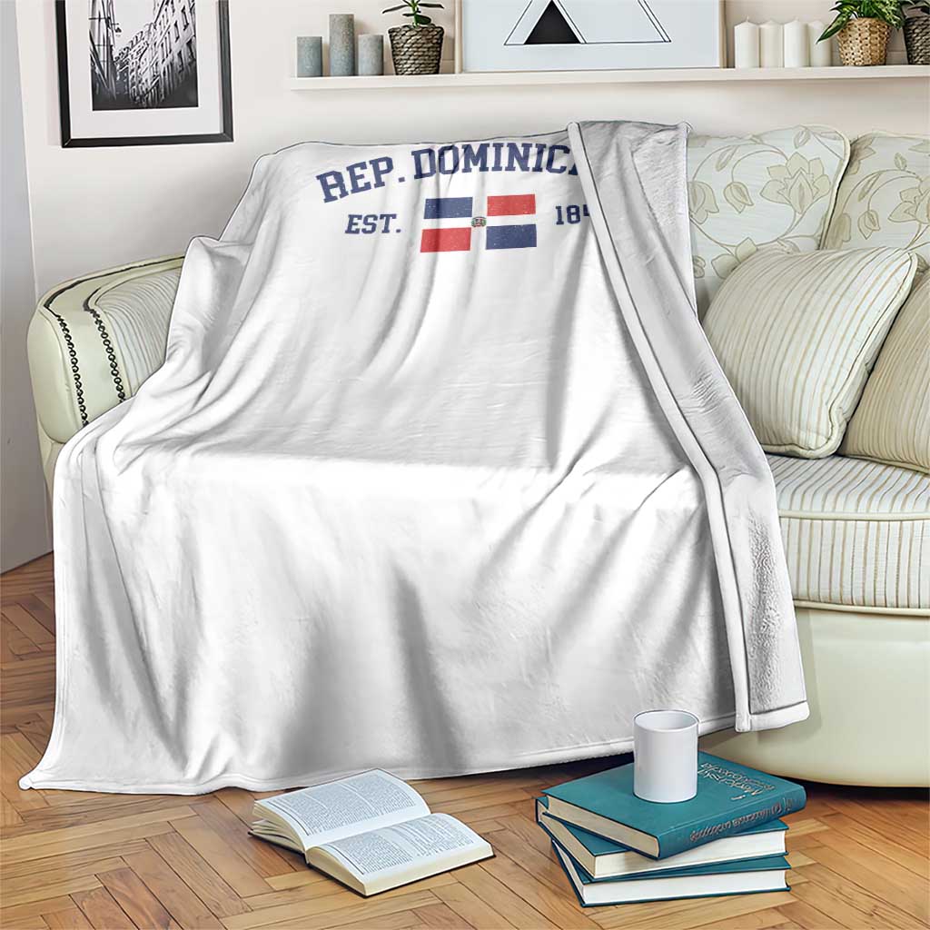 Dominican Republic Throw Blanket Vintage Distressed Varsity Rep Dominicana Flag TS10 Print Your Wear