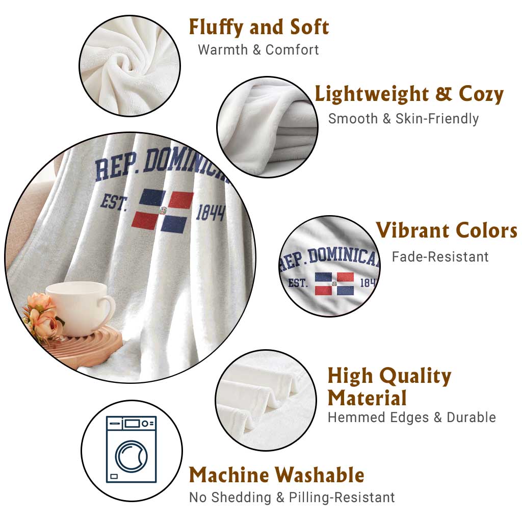 Dominican Republic Throw Blanket Vintage Distressed Varsity Rep Dominicana Flag TS10 Print Your Wear