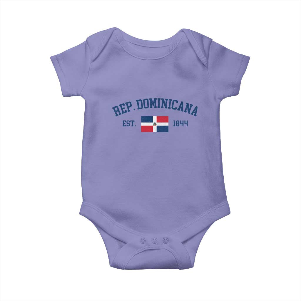 Dominican Republic Baby Onesie Vintage Distressed Varsity Rep Dominicana Flag TS10 Violet Print Your Wear