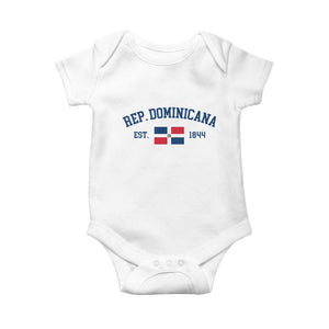 Dominican Republic Baby Onesie Vintage Distressed Varsity Rep Dominicana Flag TS10 White Print Your Wear
