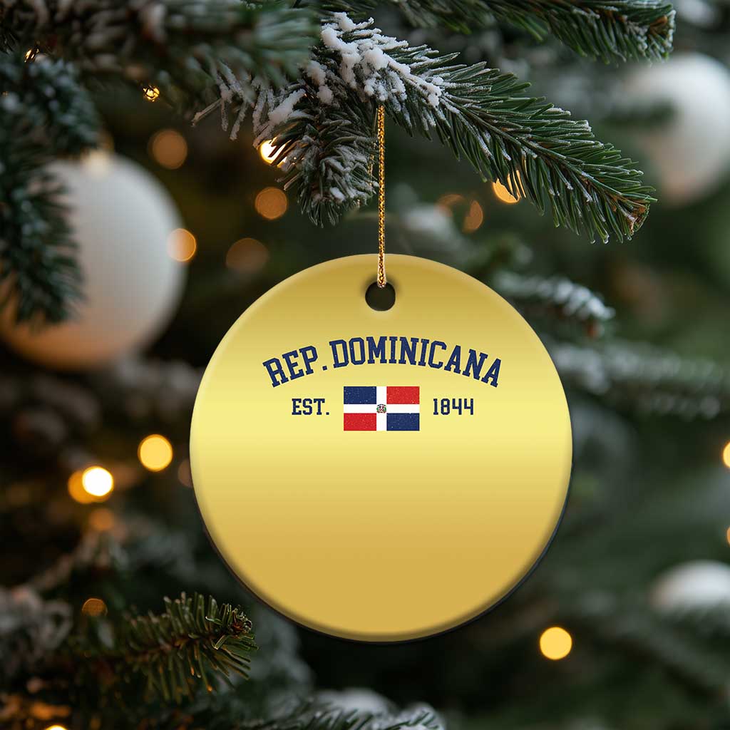 Dominican Republic Christmas Ornament Vintage Distressed Varsity Rep Dominicana Flag TS10 Print Your Wear