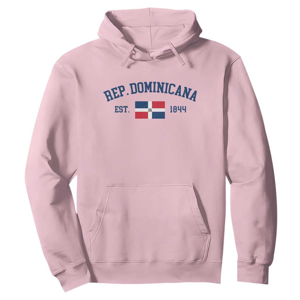 Dominican Republic Hoodie Vintage Distressed Varsity Rep Dominicana Flag TS10 Light Pink Print Your Wear