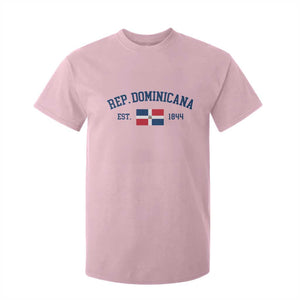 Dominican Republic T Shirt For Kid Vintage Distressed Varsity Rep Dominicana Flag TS10 Light Pink Print Your Wear