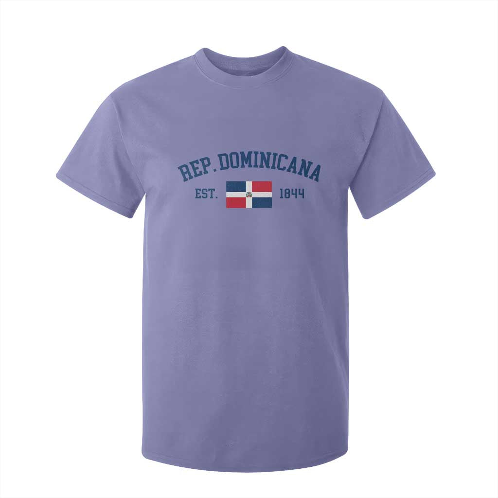 Dominican Republic T Shirt For Kid Vintage Distressed Varsity Rep Dominicana Flag TS10 Violet Print Your Wear