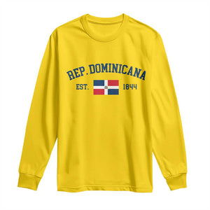 Dominican Republic Long Sleeve Shirt Vintage Distressed Varsity Rep Dominicana Flag TS10 Daisy Print Your Wear