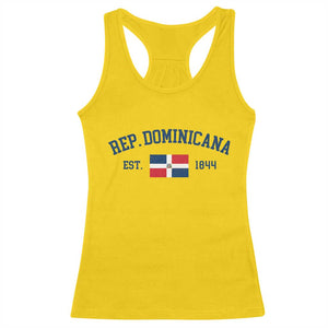 Dominican Republic Racerback Tank Top Vintage Distressed Varsity Rep Dominicana Flag TS10 Daisy Print Your Wear