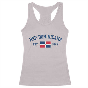 Dominican Republic Racerback Tank Top Vintage Distressed Varsity Rep Dominicana Flag TS10 Ice Gray Print Your Wear