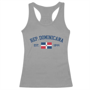 Dominican Republic Racerback Tank Top Vintage Distressed Varsity Rep Dominicana Flag TS10 Sport Gray Print Your Wear