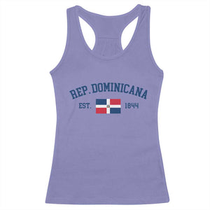 Dominican Republic Racerback Tank Top Vintage Distressed Varsity Rep Dominicana Flag TS10 Violet Print Your Wear