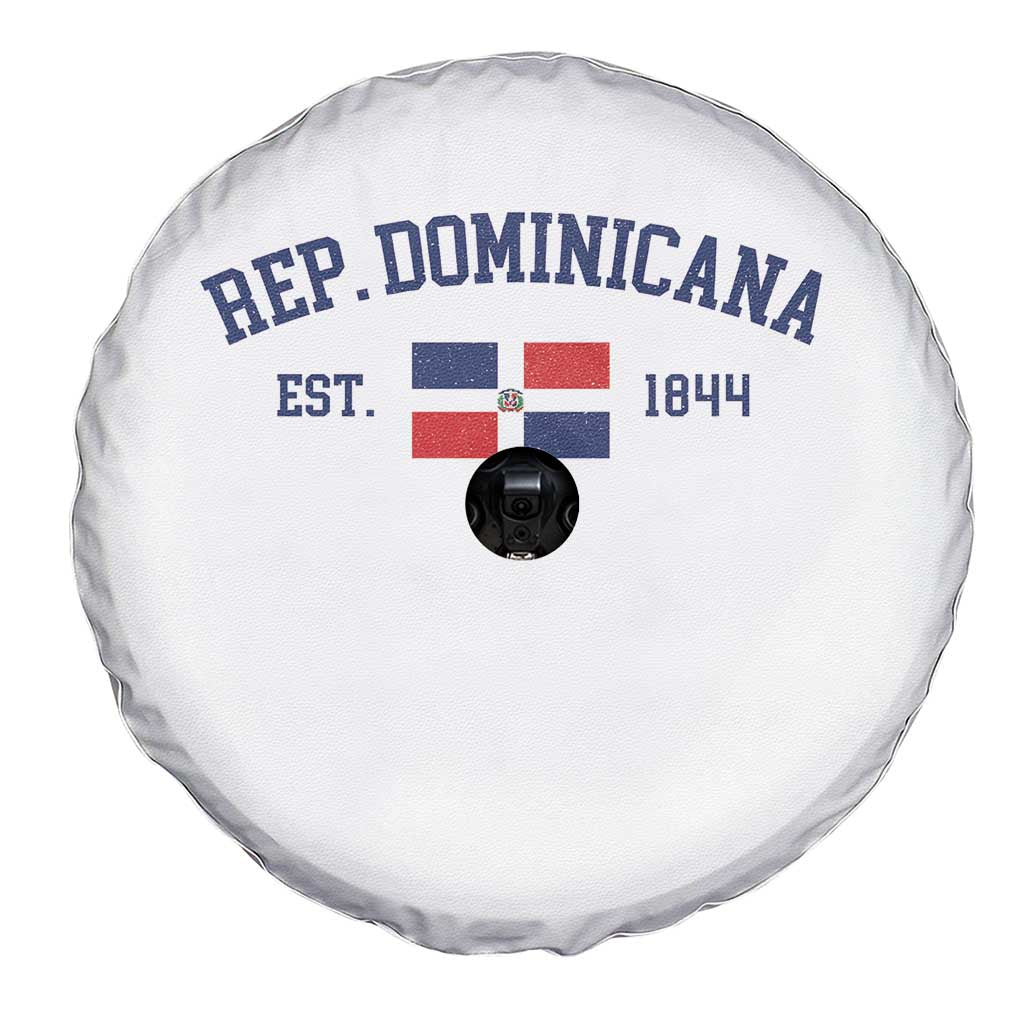Dominican Republic Spare Tire Cover Vintage Distressed Varsity Rep Dominicana Flag TS10 Print Your Wear
