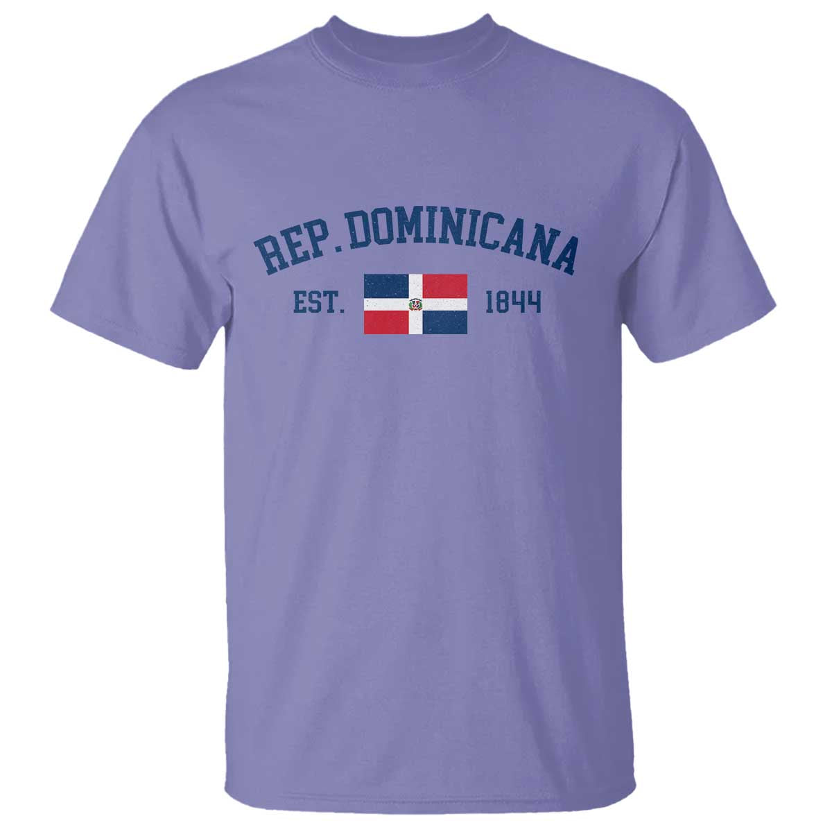 Dominican Republic T Shirt Vintage Distressed Varsity Rep Dominicana Flag TS10 Violet Print Your Wear