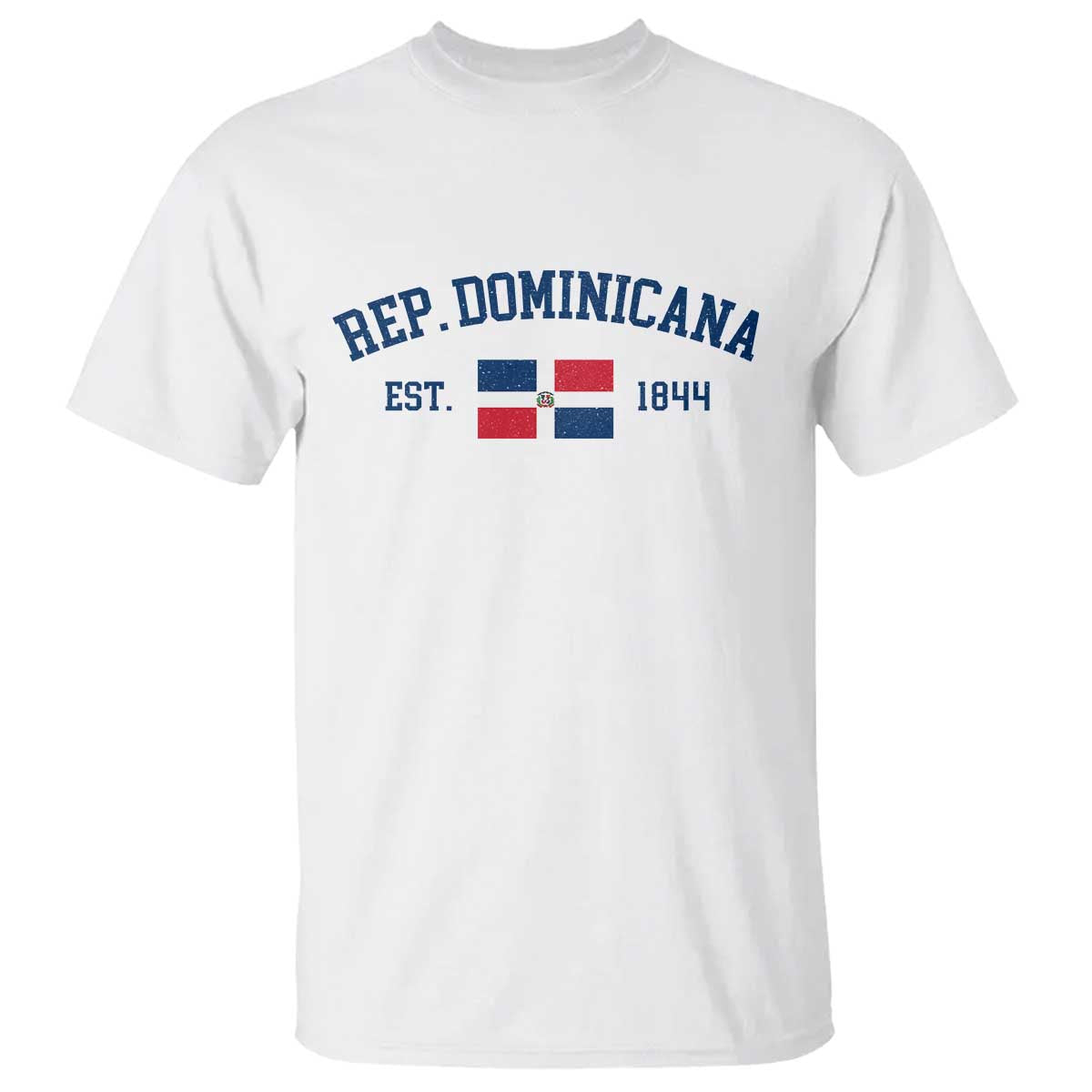 Dominican Republic T Shirt Vintage Distressed Varsity Rep Dominicana Flag TS10 White Print Your Wear
