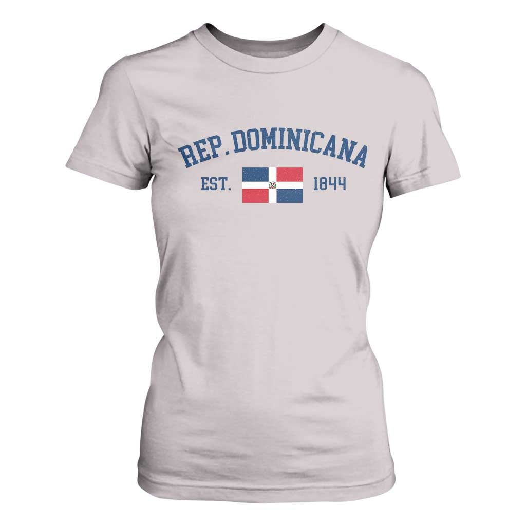 Dominican Republic T Shirt For Women Vintage Distressed Varsity Rep Dominicana Flag TS10 Ice Gray Print Your Wear
