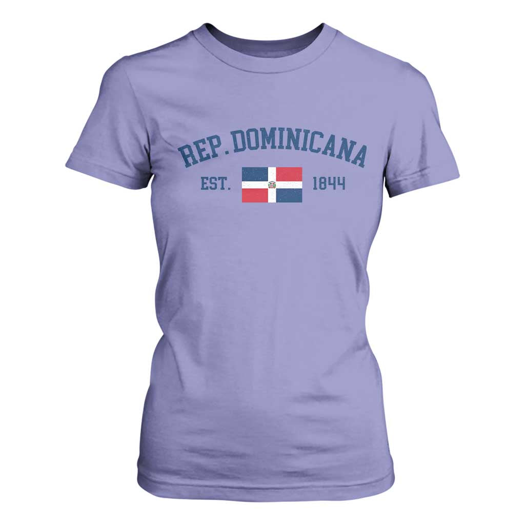 Dominican Republic T Shirt For Women Vintage Distressed Varsity Rep Dominicana Flag TS10 Violet Print Your Wear