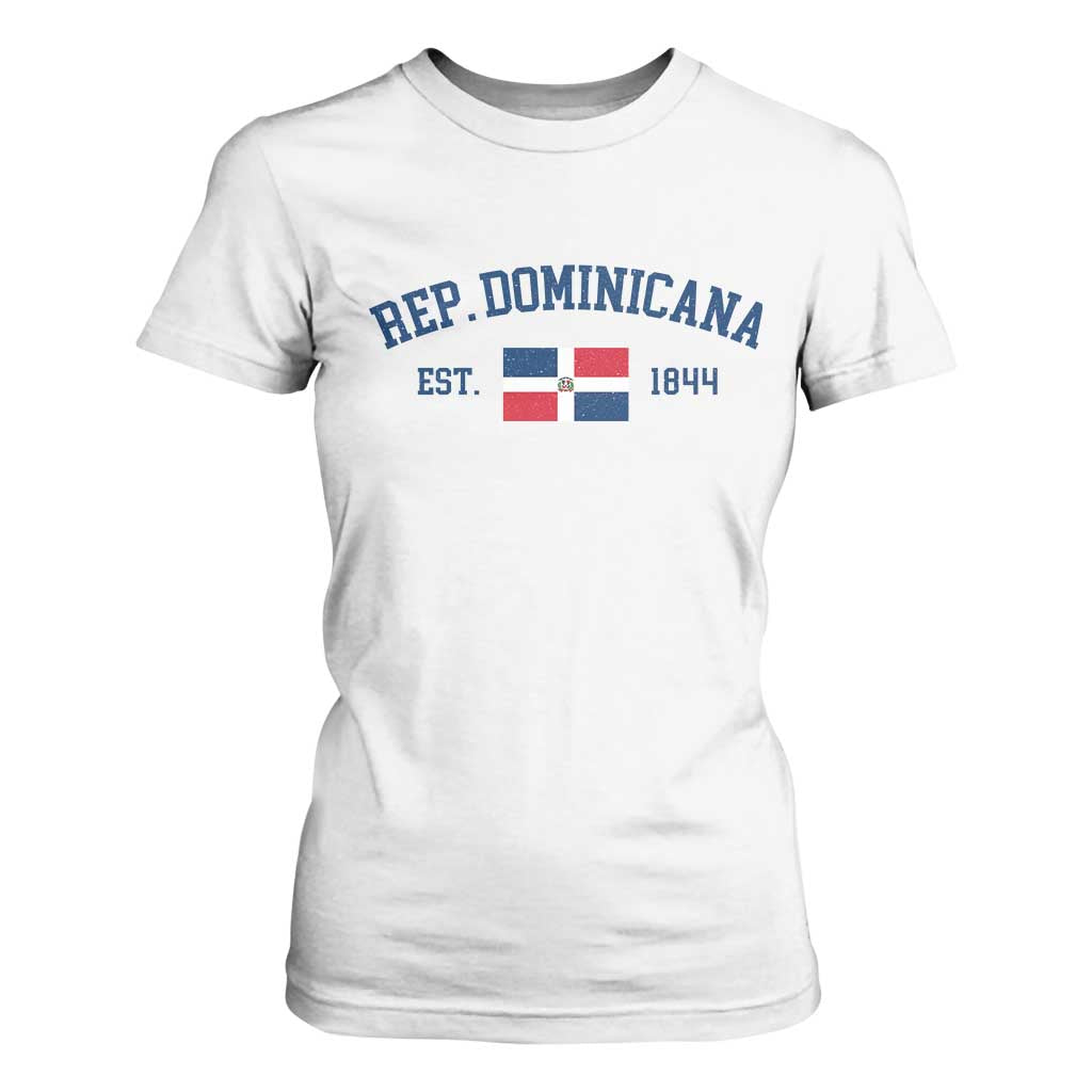 Dominican Republic T Shirt For Women Vintage Distressed Varsity Rep Dominicana Flag TS10 White Print Your Wear