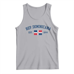 Dominican Republic Tank Top Vintage Distressed Varsity Rep Dominicana Flag TS10 Athletic Heather Print Your Wear