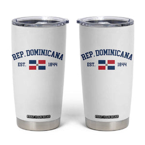 Dominican Republic Tumbler Cup Vintage Distressed Varsity Rep Dominicana Flag TS10 White Print Your Wear
