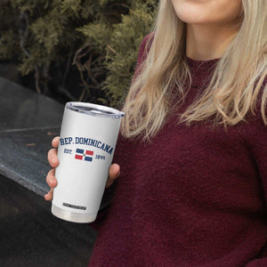 Dominican Republic Tumbler Cup Vintage Distressed Varsity Rep Dominicana Flag TS10 Print Your Wear