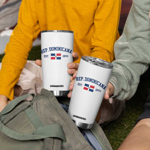 Dominican Republic Tumbler Cup Vintage Distressed Varsity Rep Dominicana Flag TS10 Print Your Wear
