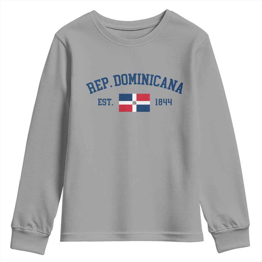 Dominican Republic Youth Sweatshirt Vintage Distressed Varsity Rep Dominicana Flag TS10 Sport Gray Print Your Wear