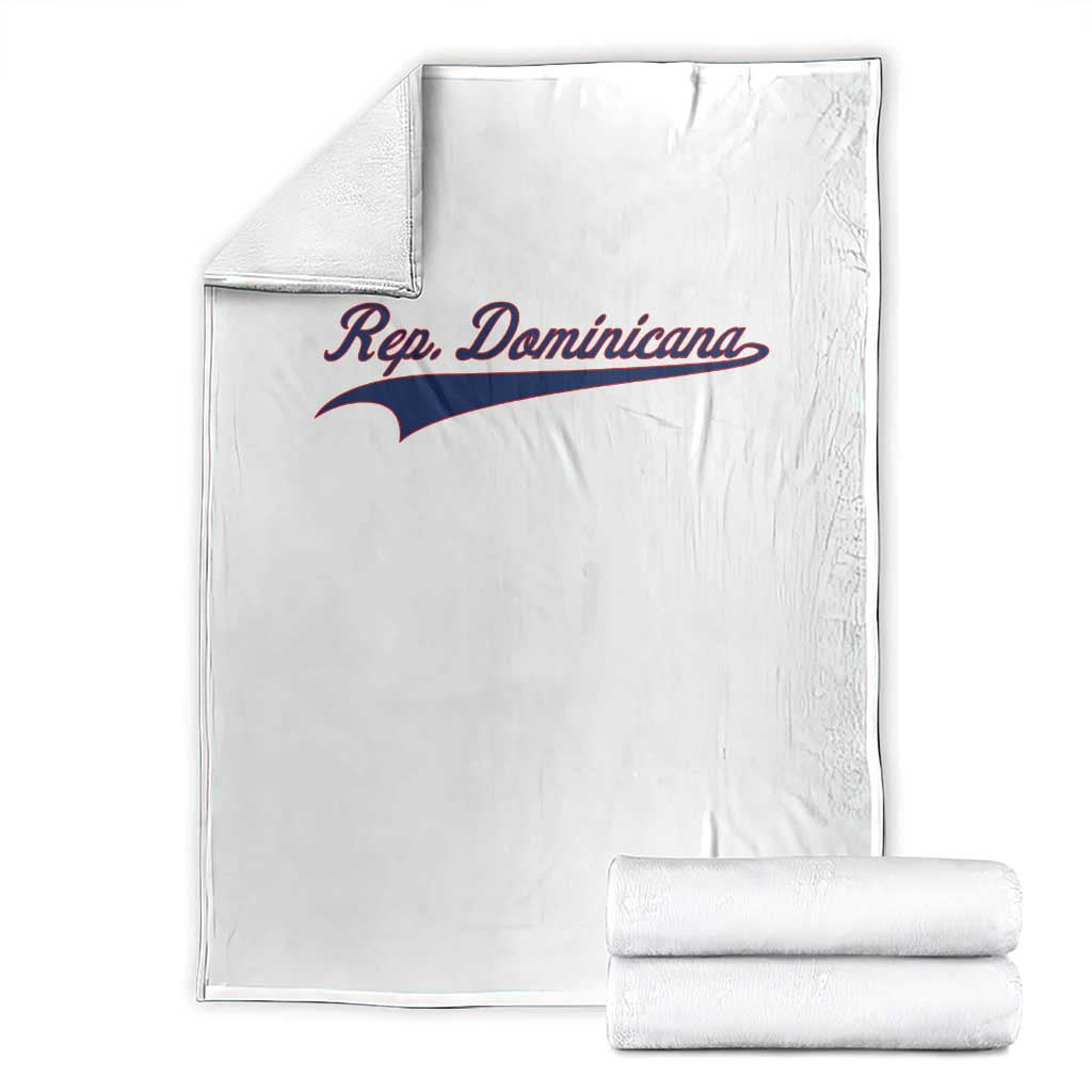 Dominican Republic Throw Blanket Rep Dominicana Vintage Flag Baseball Script TS10 White Print Your Wear