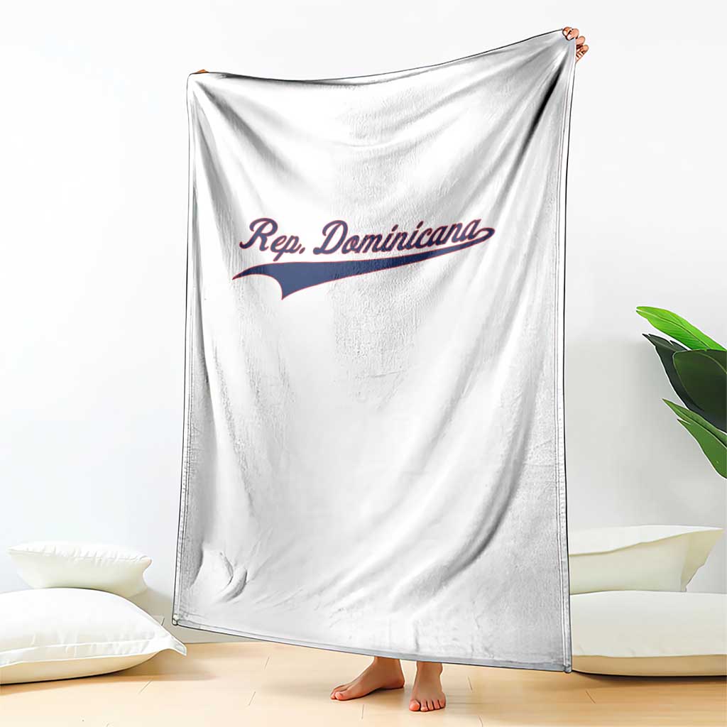 Dominican Republic Throw Blanket Rep Dominicana Vintage Flag Baseball Script TS10 Print Your Wear