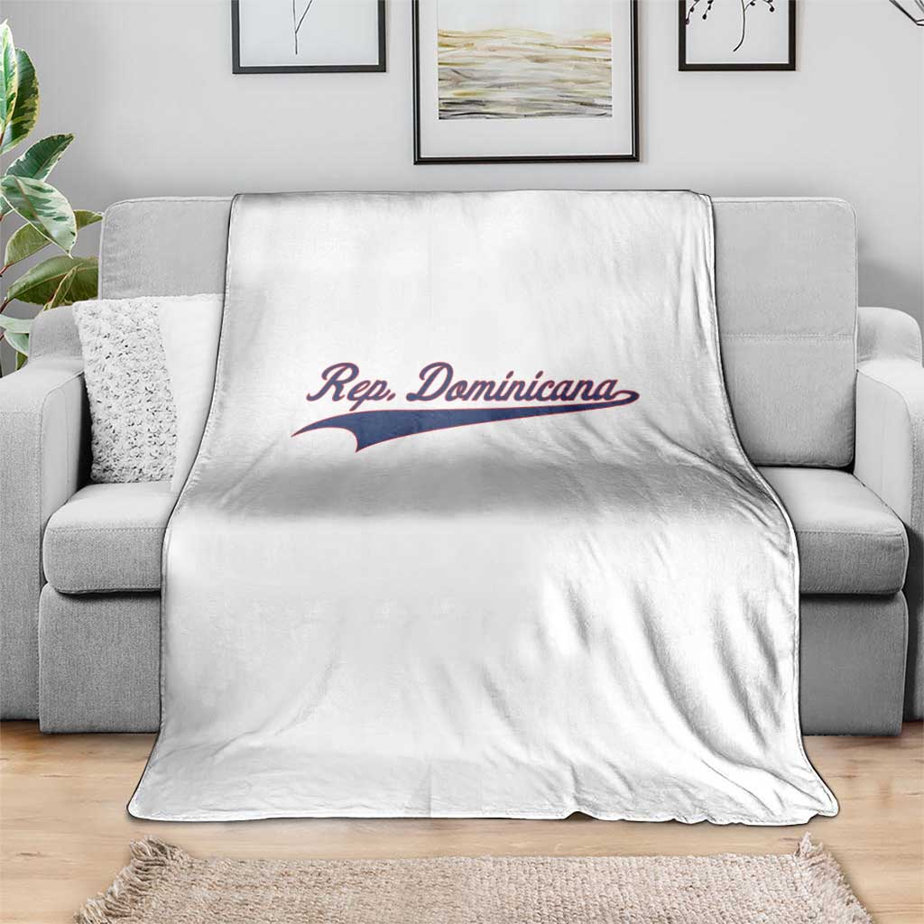 Dominican Republic Throw Blanket Rep Dominicana Vintage Flag Baseball Script TS10 Print Your Wear