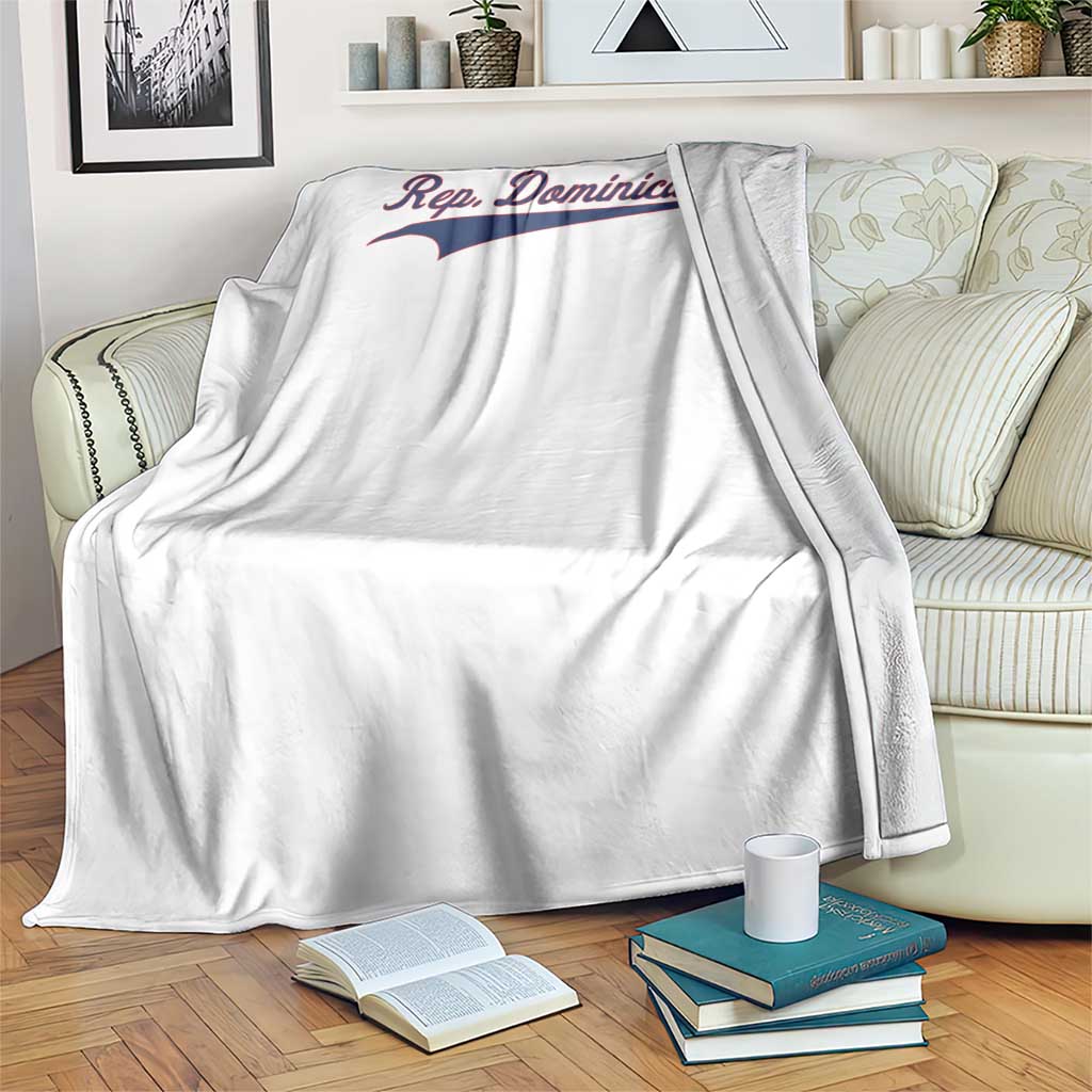 Dominican Republic Throw Blanket Rep Dominicana Vintage Flag Baseball Script TS10 Print Your Wear