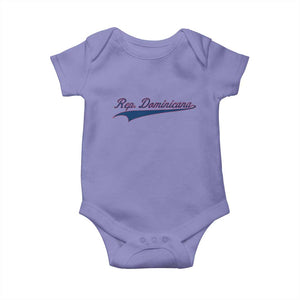 Dominican Republic Baby Onesie Rep Dominicana Vintage Flag Baseball Script TS10 Violet Print Your Wear