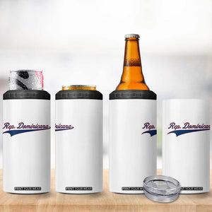 Dominican Republic 4 in 1 Can Cooler Tumbler Rep Dominicana Vintage Flag Baseball Script TS10 Print Your Wear