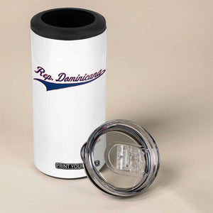 Dominican Republic 4 in 1 Can Cooler Tumbler Rep Dominicana Vintage Flag Baseball Script TS10 Print Your Wear