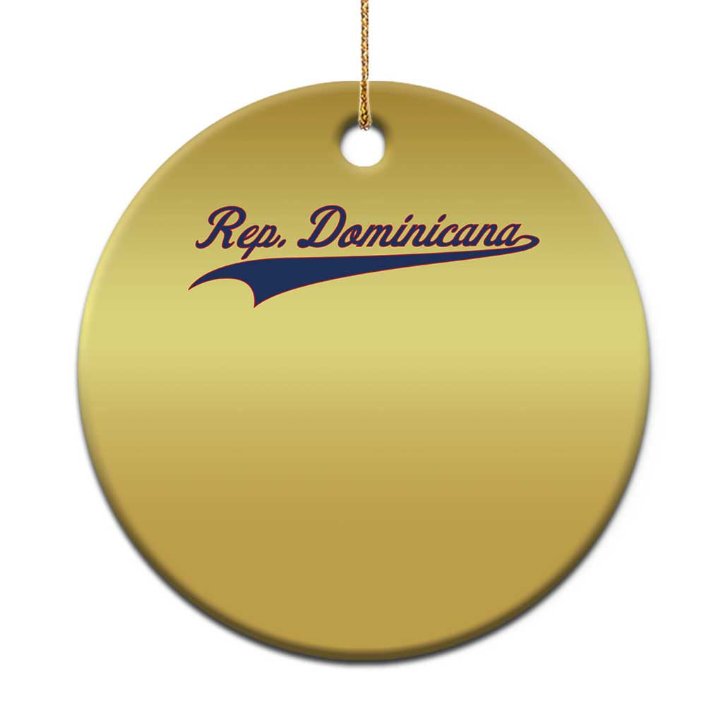 Dominican Republic Christmas Ornament Rep Dominicana Vintage Flag Baseball Script TS10 Print Your Wear