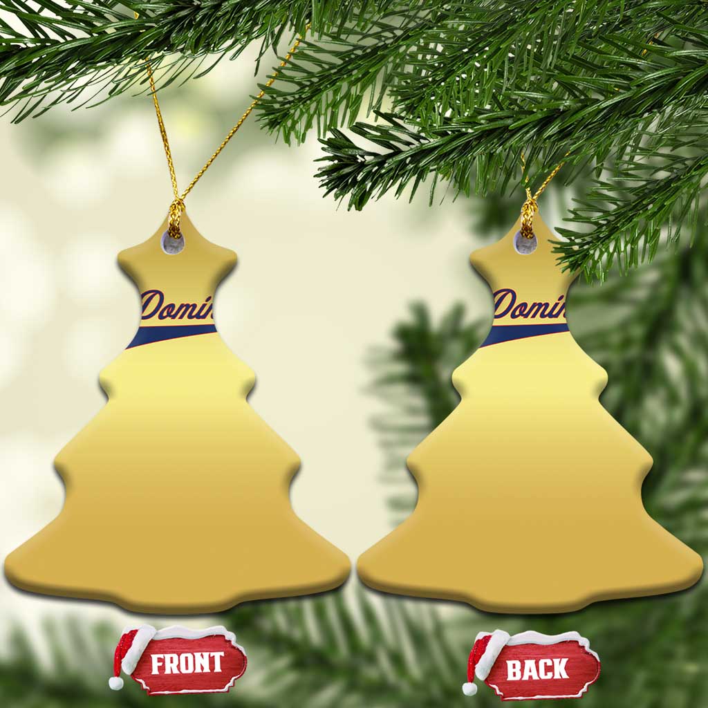 Dominican Republic Christmas Ornament Rep Dominicana Vintage Flag Baseball Script TS10 Christmas Tree Gold Print Your Wear