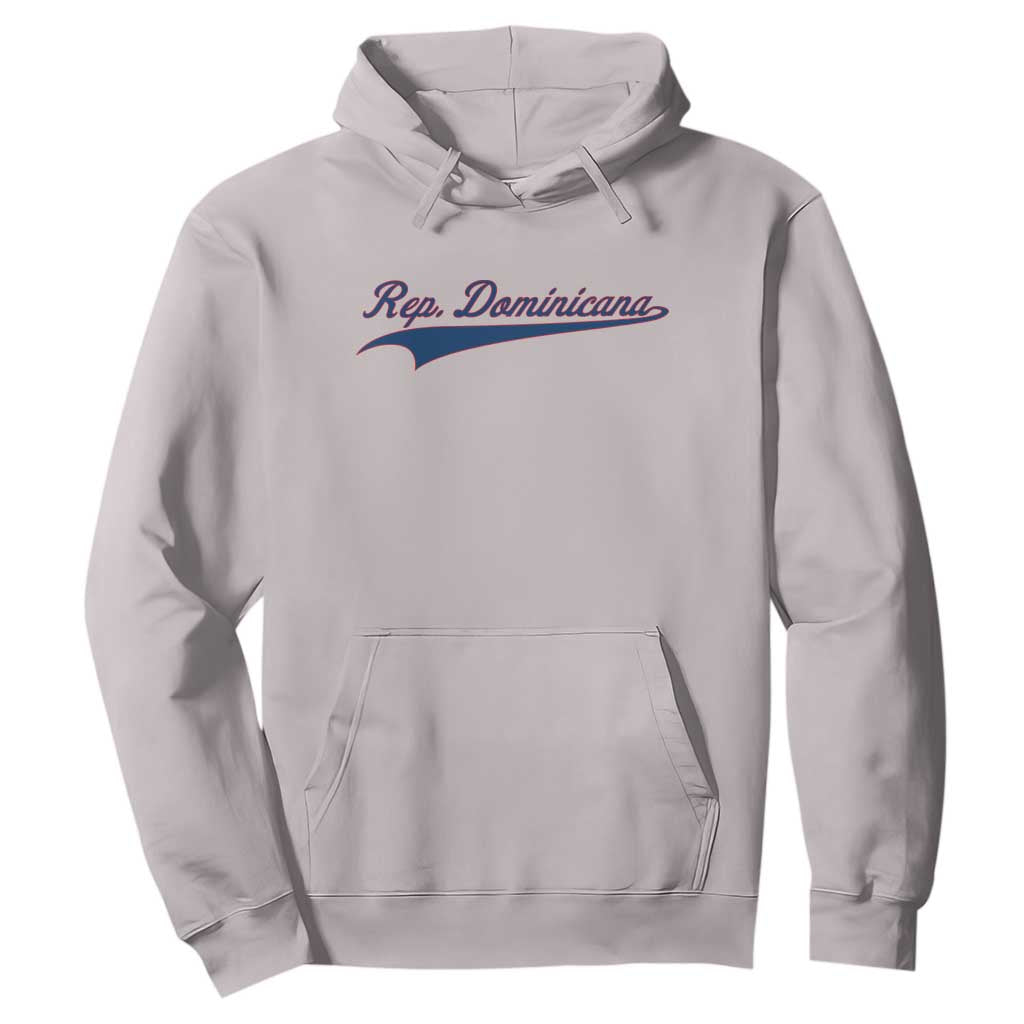 Dominican Republic Hoodie Rep Dominicana Vintage Flag Baseball Script TS10 Ice Gray Print Your Wear