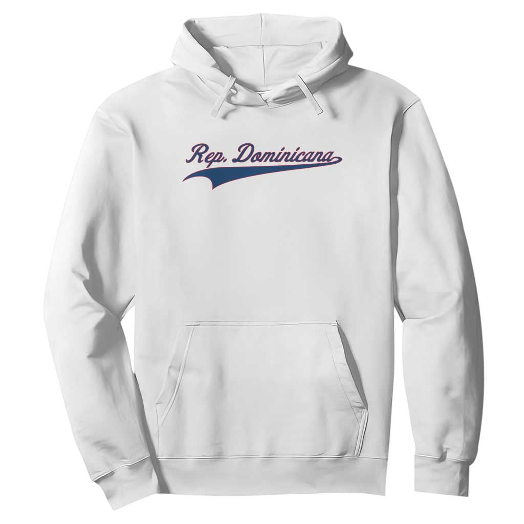 Dominican Republic Hoodie Rep Dominicana Vintage Flag Baseball Script TS10 White Print Your Wear