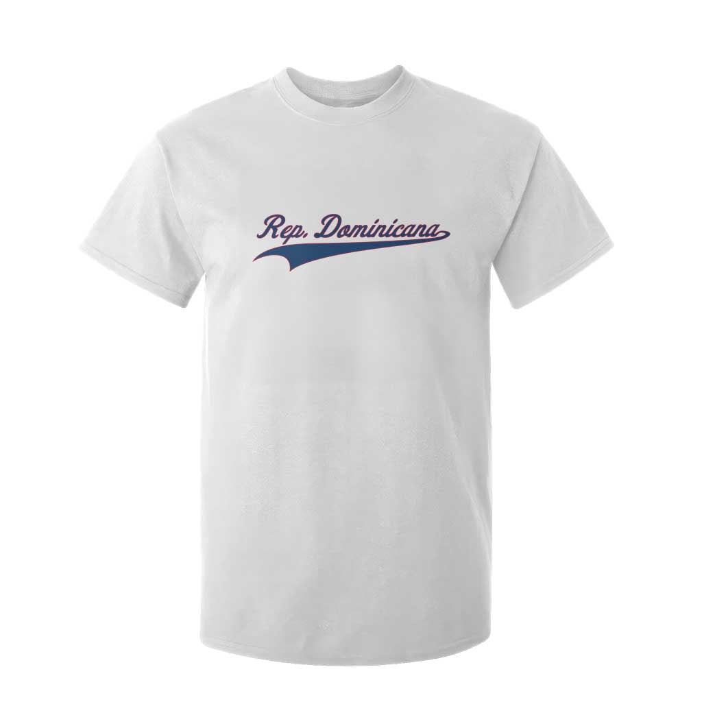 Dominican Republic T Shirt For Kid Rep Dominicana Vintage Flag Baseball Script TS10 White Print Your Wear