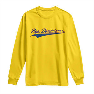 Dominican Republic Long Sleeve Shirt Rep Dominicana Vintage Flag Baseball Script TS10 Daisy Print Your Wear