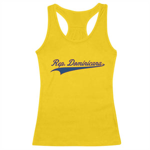Dominican Republic Racerback Tank Top Rep Dominicana Vintage Flag Baseball Script TS10 Daisy Print Your Wear
