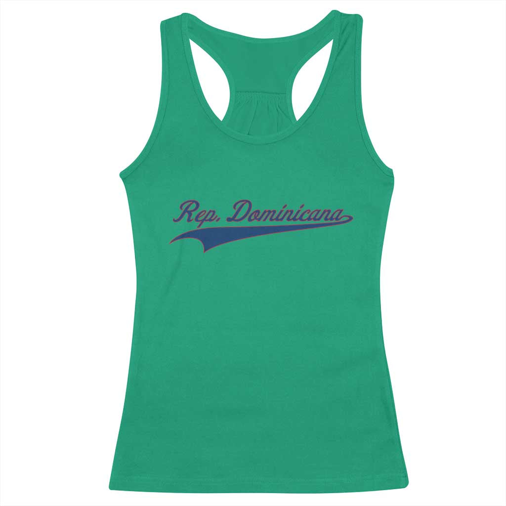 Dominican Republic Racerback Tank Top Rep Dominicana Vintage Flag Baseball Script TS10 Irish Green Print Your Wear