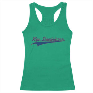 Dominican Republic Racerback Tank Top Rep Dominicana Vintage Flag Baseball Script TS10 Irish Green Print Your Wear