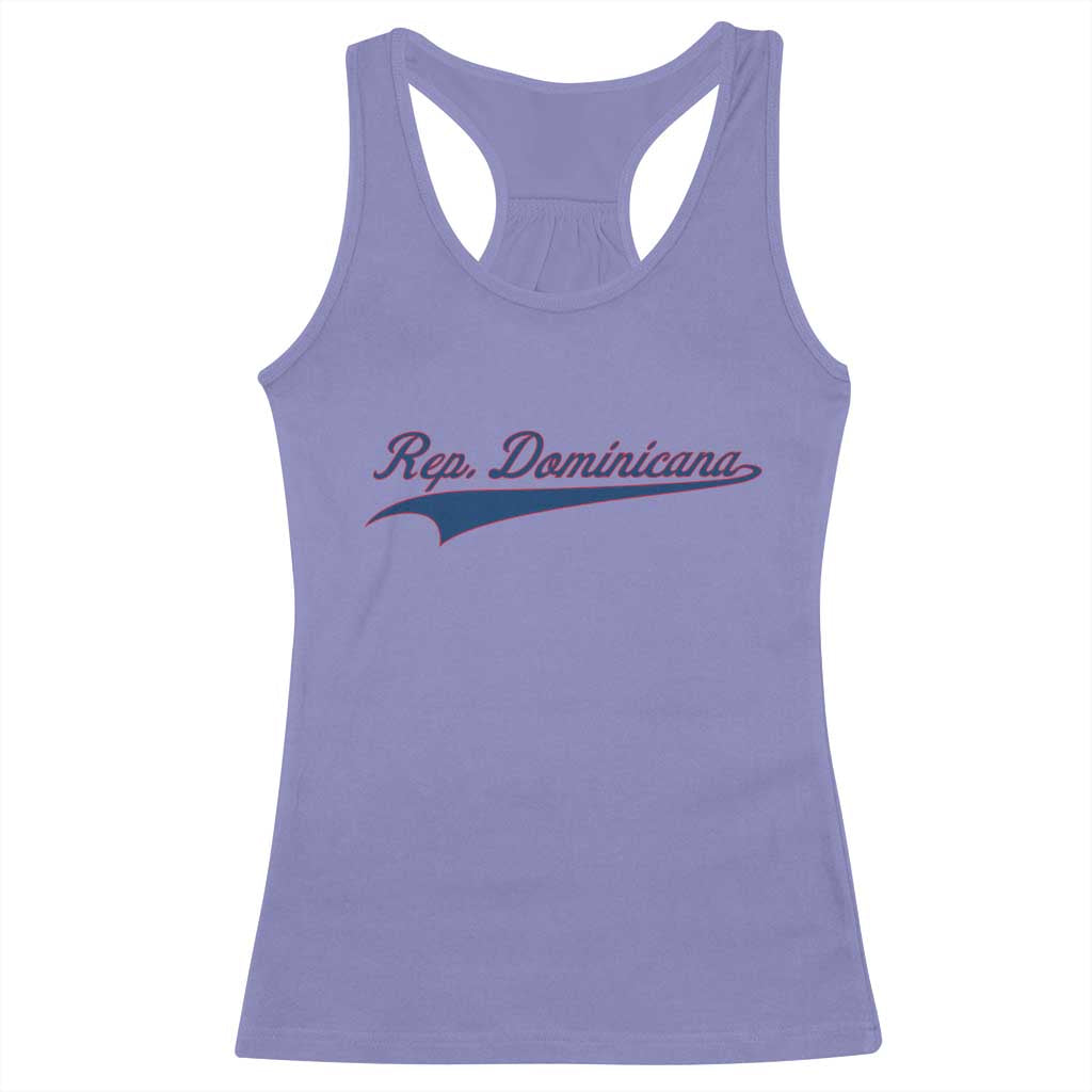 Dominican Republic Racerback Tank Top Rep Dominicana Vintage Flag Baseball Script TS10 Violet Print Your Wear